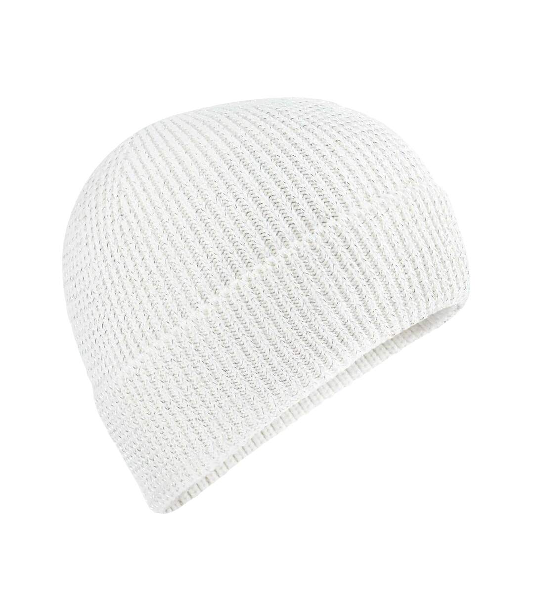 Bonnet Motif/style Réfléchissant Streetlite Adulte Blanc Beechfield-1