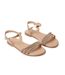 Womens/ladies fern embellished wide flat sandals rose gold Dorothy Perkins-1