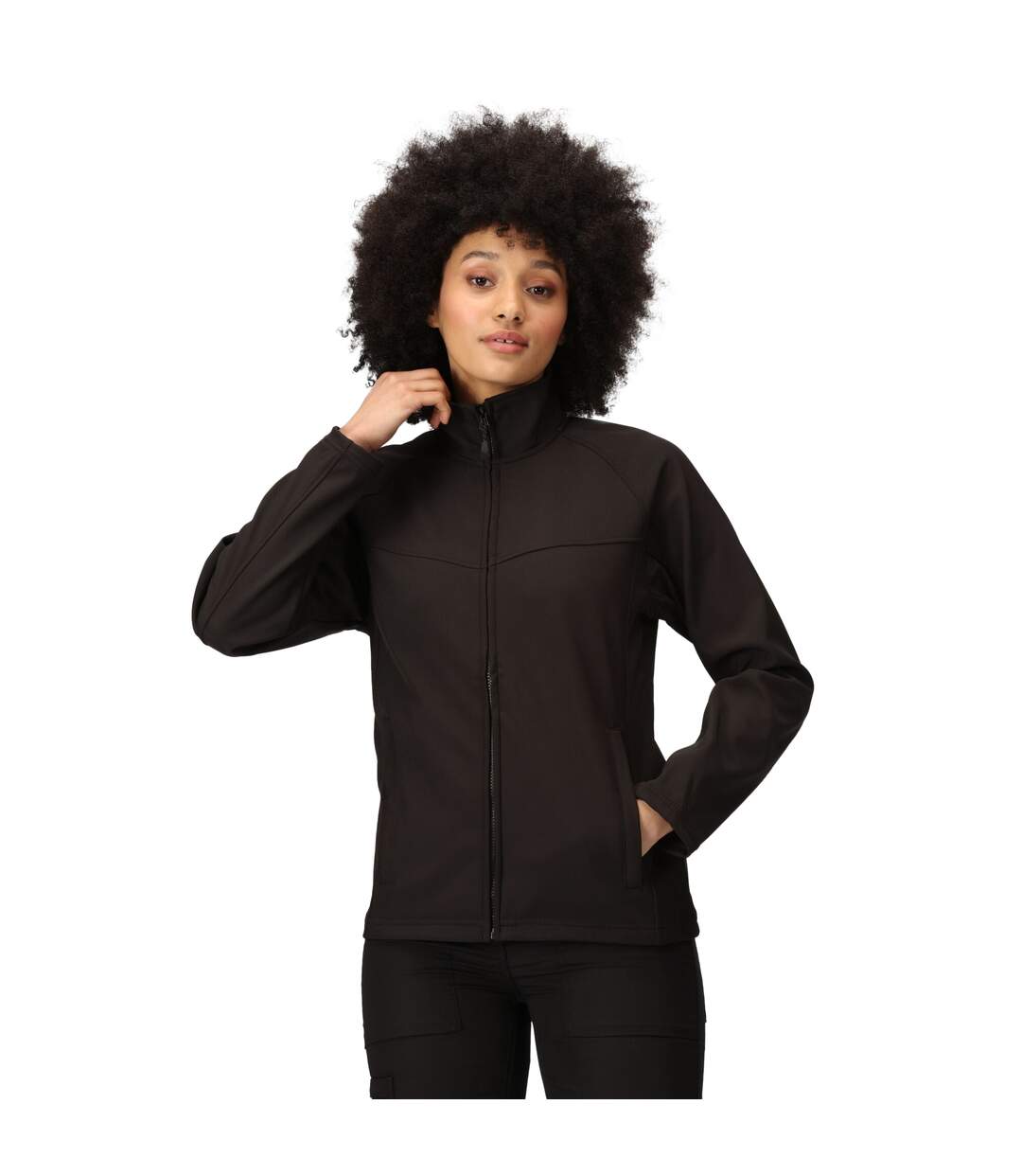 Regatta Ladies Uproar Softshell Wind Resistant Jacket (Black/Black) - UTBC813-3