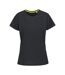 Stedman Womens/Ladies Raglan Mesh T-Shirt (Black Opal)
