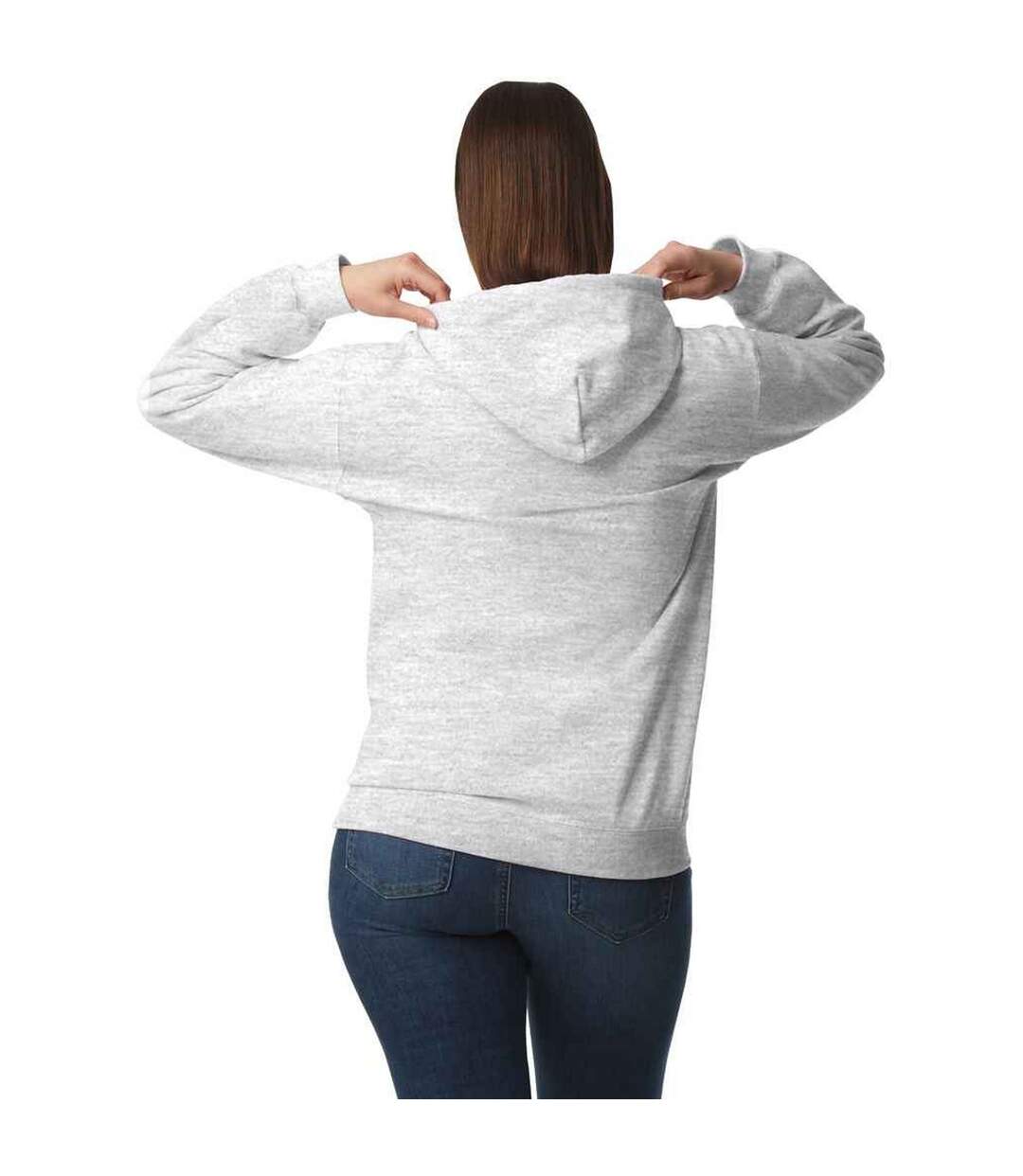 Unisex Adult Midweight Fleece Hoodie Ash Grey Gildan-2