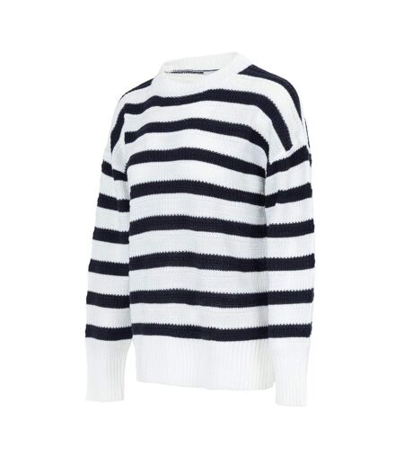 Pull Motif/style À Rayures Femme Noir Blanc Miso