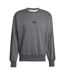 Mens 3 Stripes Sweatshirt Dark Grey Black Adidas-2