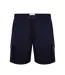 Mens Elasticated Waist Cargo Shorts Black Firetrap-1