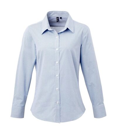 Premier Womens/Ladies Gingham Long-Sleeved Shirt () - UTPC6083