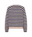 Womens/ladies Striped Cardigan Dark Blue Melange Lollys Laundry-2