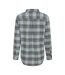 Womens/ladies Balsam Brushed Flannel Longline Shirt Dark Green Mountain Warehouse-2
