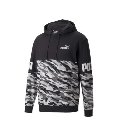 Sweat à Capuche Noir Imprimé Camouflage Puma Camo - L