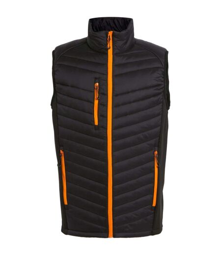 Mens Quilted Hybrid Gilet Black Orange Pop Regatta Professional