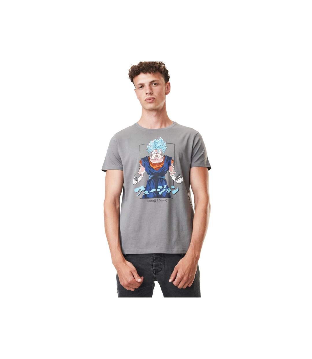 T-shirt homme en coton col rond Dragon Ball Super Super Saiyan Blue Capslab