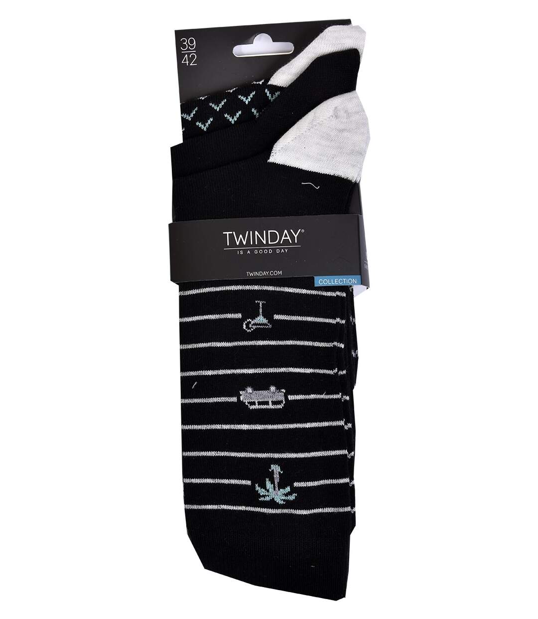 Chaussettes Homme TWINDAY Qualité et Confort-Assortiment modèles photos selon arrivages- Pack de 6 Paires SUMMER VIBES 45471