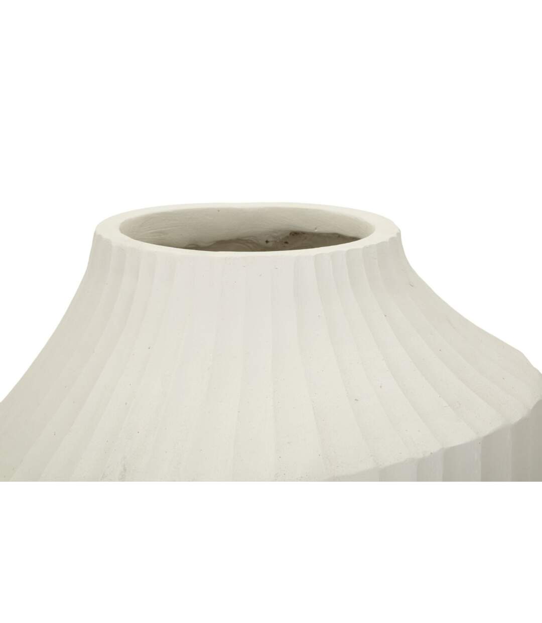 Vase Design Rainuré Ice 50cm Crème-3