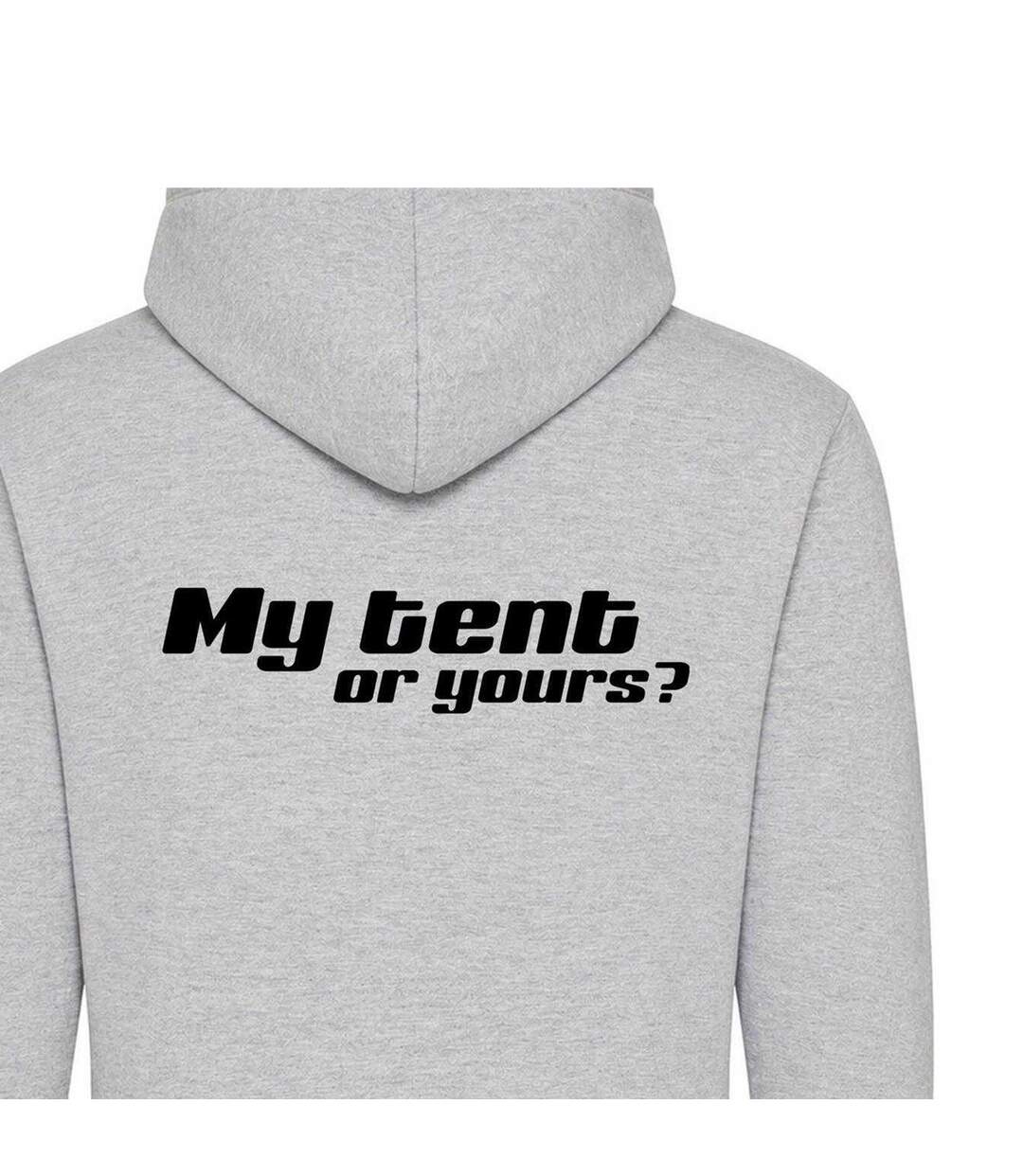 Mens My Tent Or Yours? Pullover Hoodie White AWD-4
