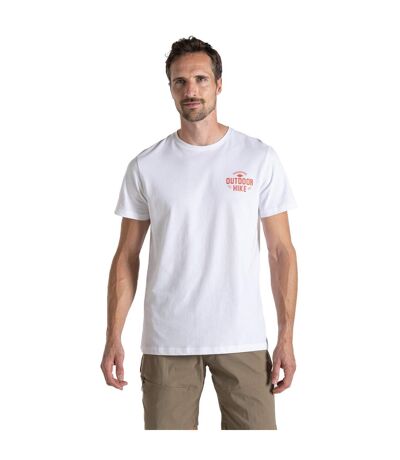 Mens lucent sunset short-sleeved t-shirt optic white Craghoppers