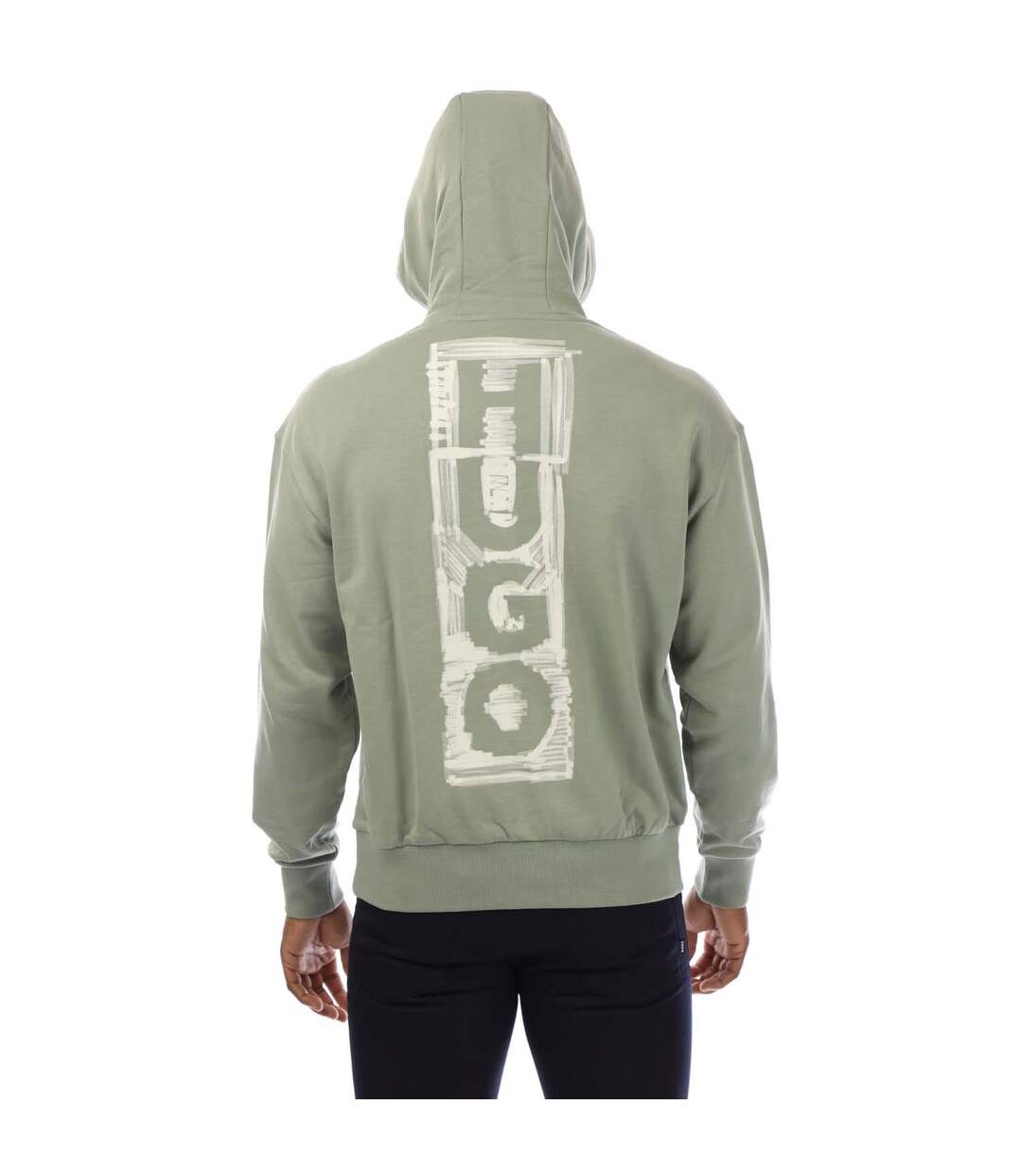 Sweat À Capuche Diushi Homme Vert Hugo Boss-3