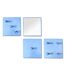 Lot de 4 Patères en Métal Laqué 15cm Bleu-1