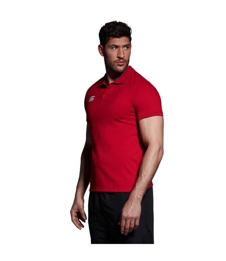 Mens Waimak Polo Shirt Flag Red Canterbury