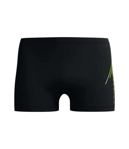 Mens Hyperboom Placement Swim Shorts Black Yellow Speedo