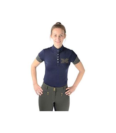 HyFASHION Womens/Ladies Edinburgh Sports Shirt (Olive Green/Midnight Navy) - UTBZ817