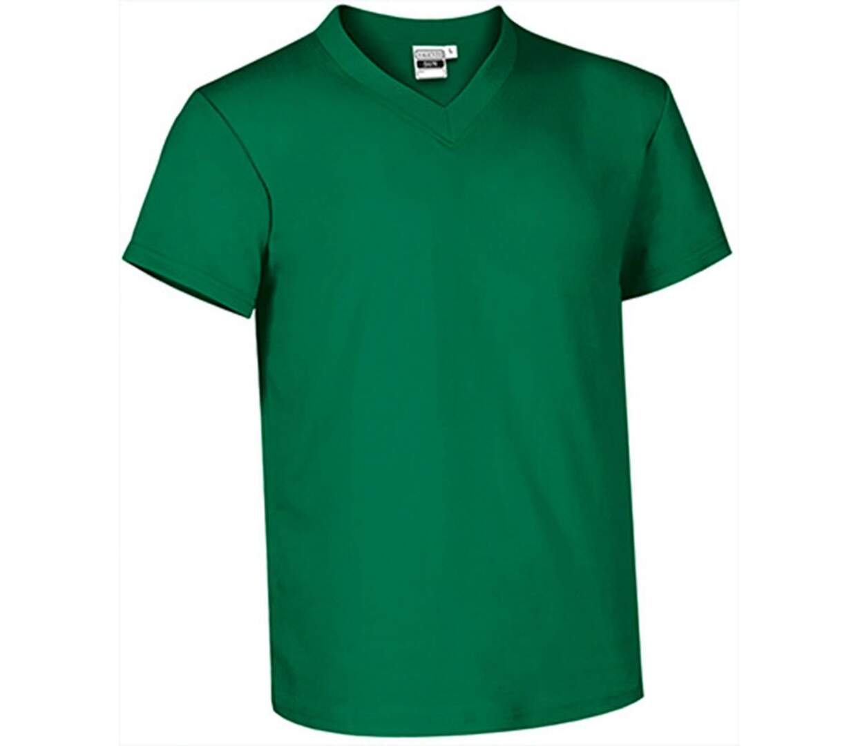 T-shirt manches courtes - Col V - Homme - réf SUN - vert kelly-1