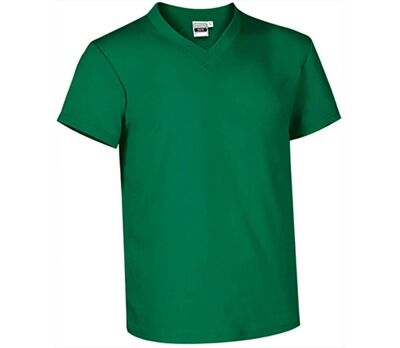 T-shirt manches courtes - Col V - Homme - réf SUN - vert kelly