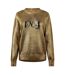 Sweat Motif/style Métallisé Femme Jaune Or Biba-2