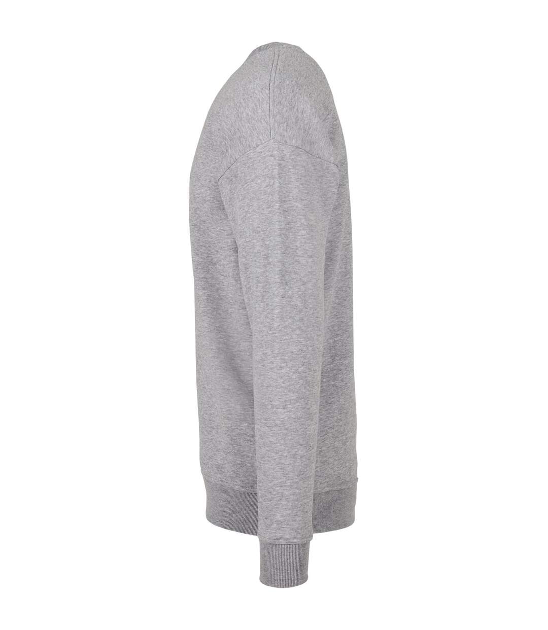 Mens Crew Neck Plain Sweatshirt Grey Build Your Brand-4