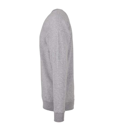 Mens Crew Neck Plain Sweatshirt Grey Build Your Brand