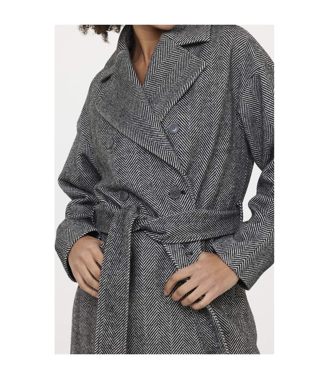 Manteau manches longues polyester loosee FAMIRA