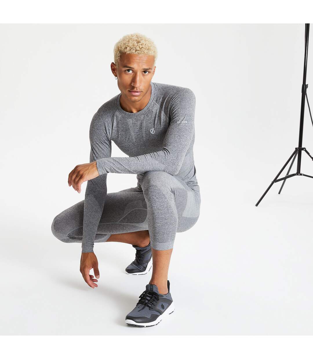 Legging Court In The Zone Homme Gris Foncé Chiné Dare 2B-4
