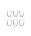 Lot de 6 Gobelets Plastique Réutilisable Martelé 38cl Transparent-1