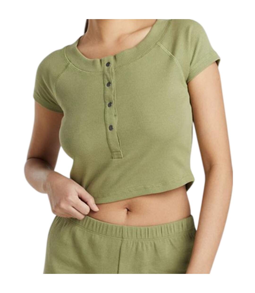 Ensemble De Vêtements De Détente Motif/style Uni Femme Vert Kaki Brave Soul-4