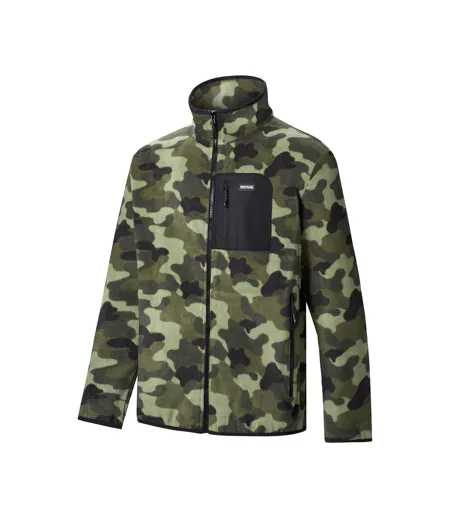 Veste Polaire Motif/style Camouflage Frankie Homme Kaki Foncé Regatta