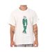 T-Shirt blanc/vert homme adidas rn-1