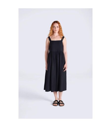 Robe Mi-longue Femme Noir Animal