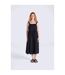 Robe Mi-longue Femme Noir Animal-1
