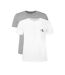 Lot de 2 t-shirt gris/blanc femme calvin klein jeans monologo-1