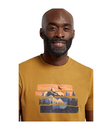 Mountain Warehouse Mens Mountain Explorer Natural Cotton T-Shirt (Beige)