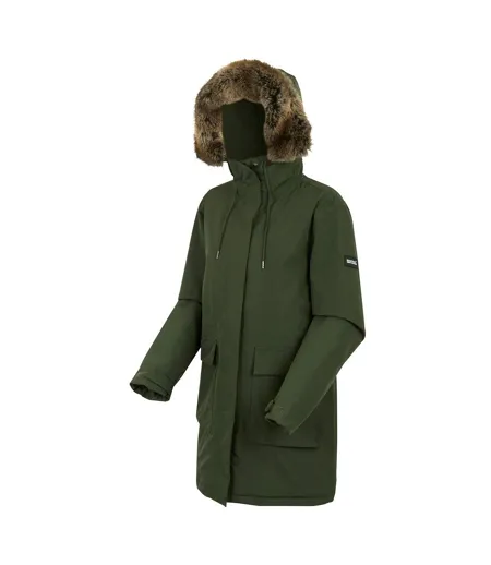 Womens/ladies Sabinka Insulated Waterproof Jacket Dark Khaki Regatta