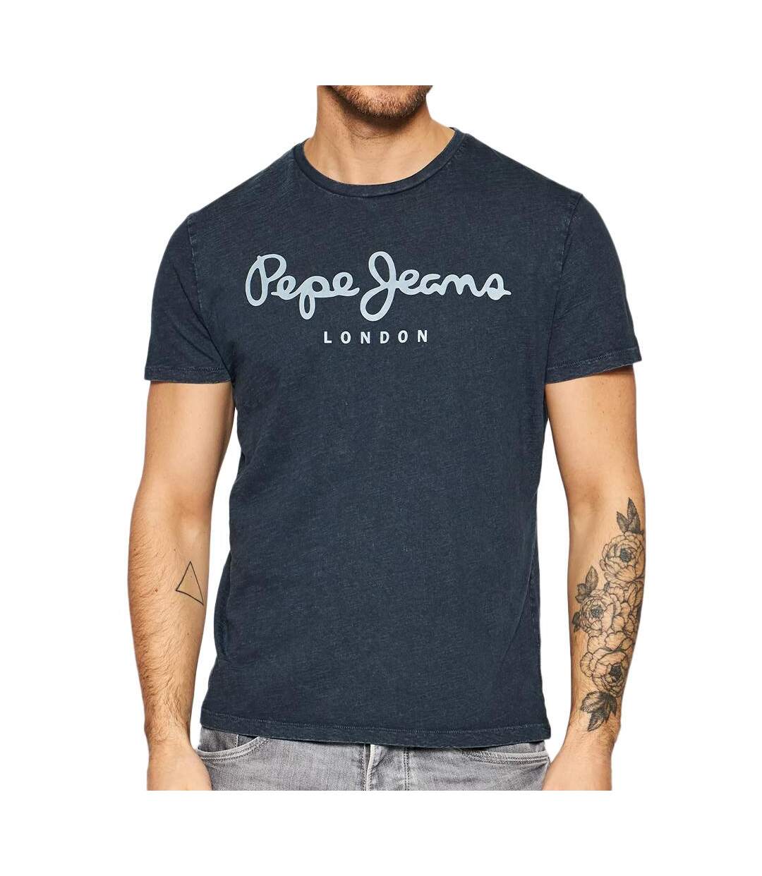 T-shirt Bleu Homme Pepe jeans Essential Denim - M-1