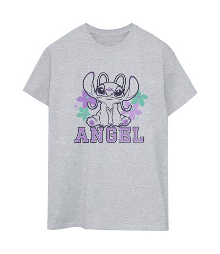 Disney Femmes/Les femmes Lilo & Stitch Angel - T-shirt boyfriend en coton (Gris sportif) - UTBI29929