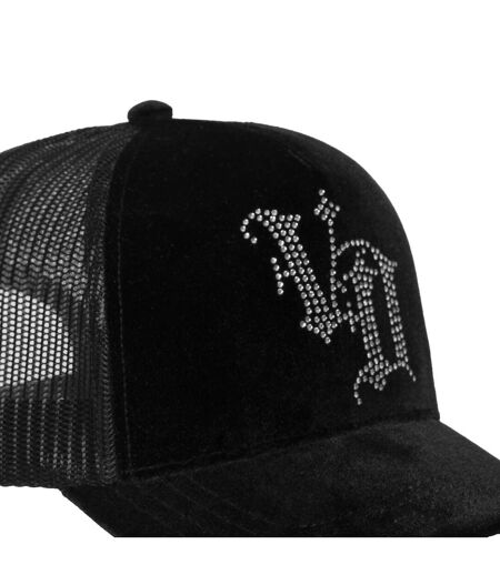 Casquette baseball Velvet avec logo en Strass Royal B Vondutch