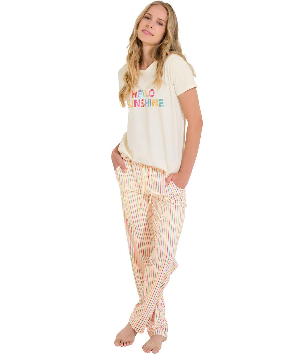 Pyjama tenue d'intérieur pantalon t-shirt SUMMER Lisca Cheek-1