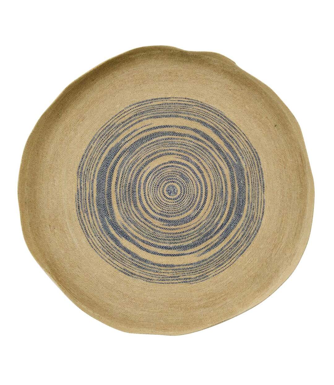 Déco Murale Plateau en Jonc Galene 100cm Naturel & Bleu-1