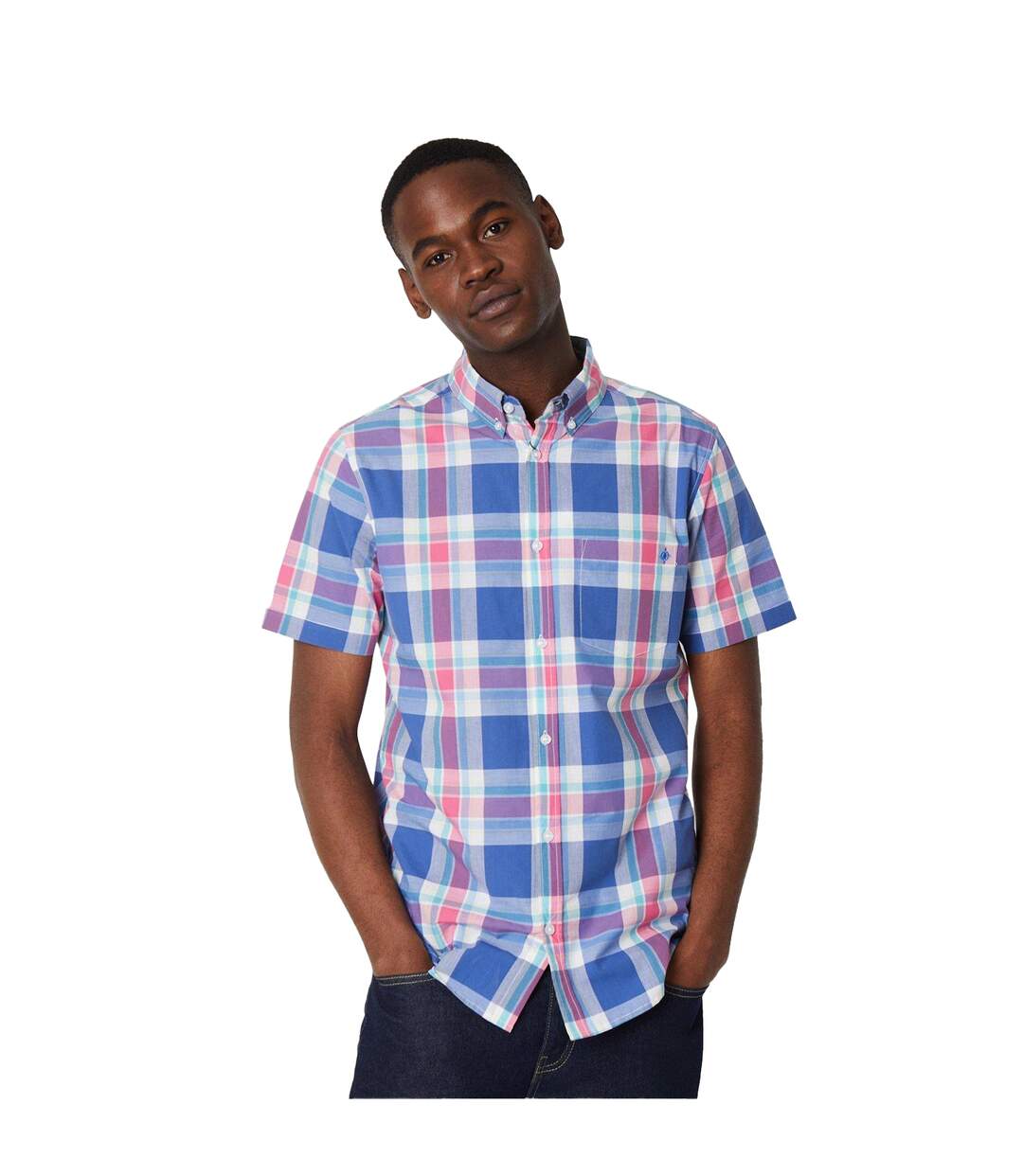 Chemise homme rose Maine-1