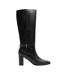 Womens/ladies Wynne Block Heel Knee-high Boots Black Where´s That From-2