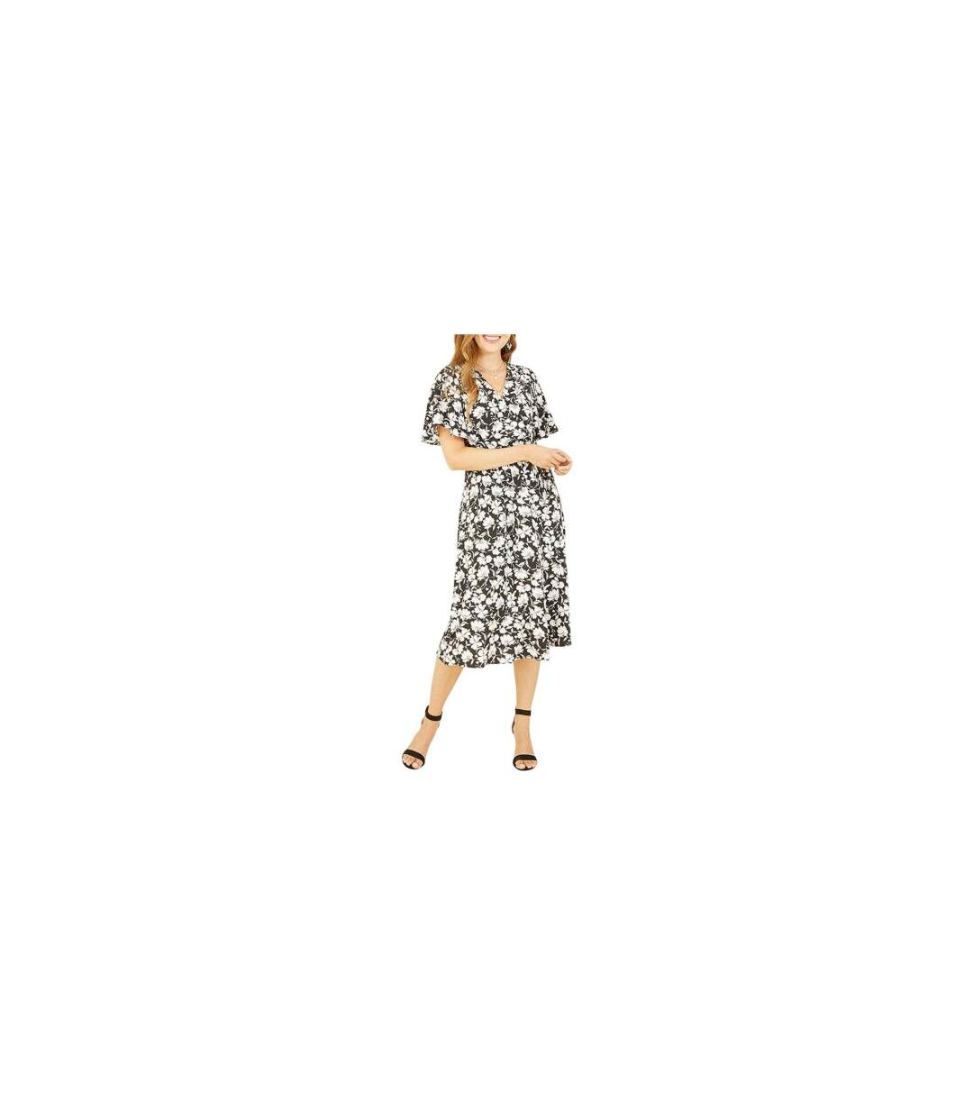Robe Portefeuille Femme Noir Yumi-1