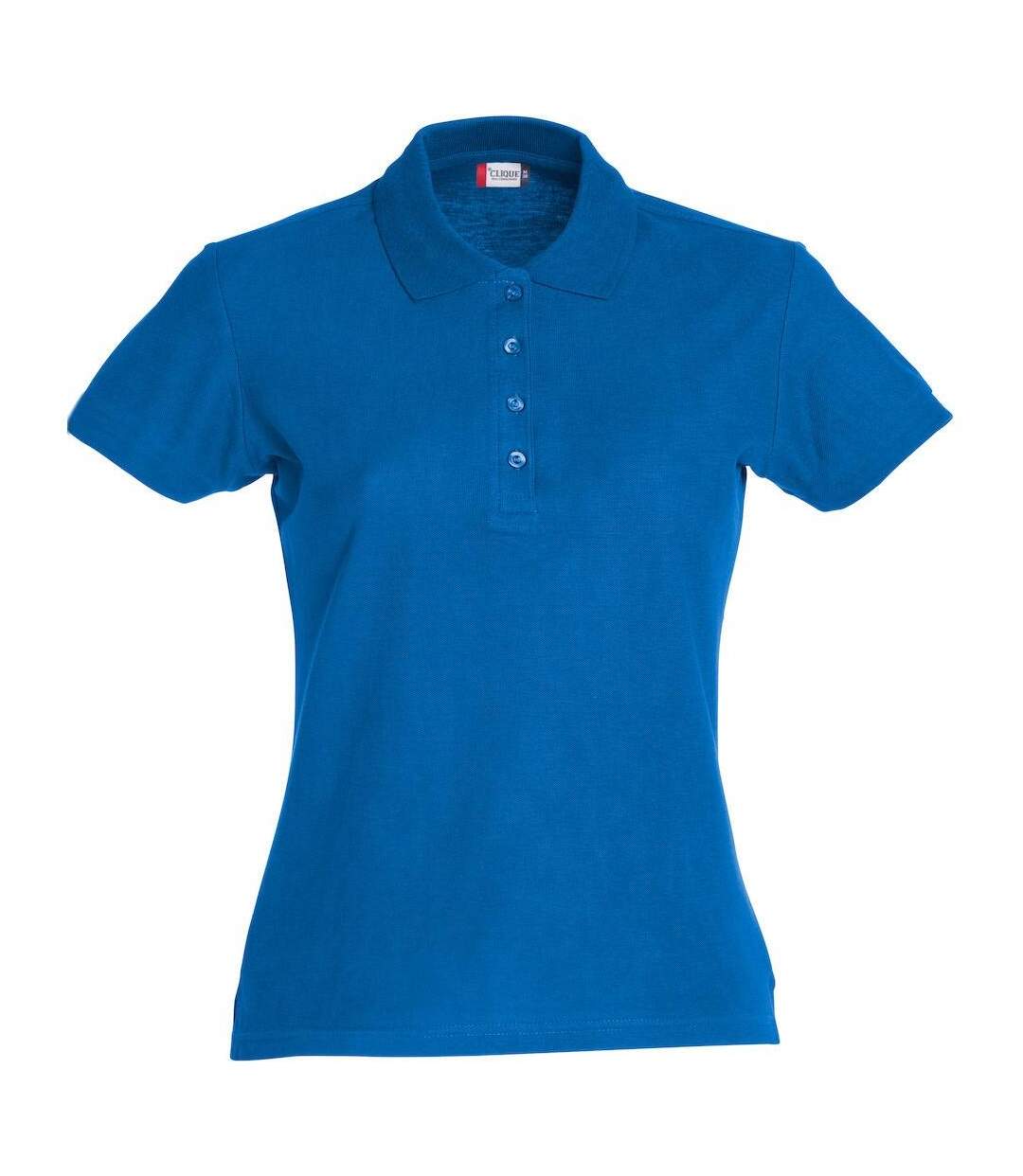 Womens/ladies Plain Polo Shirt Royal Blue Clique-1