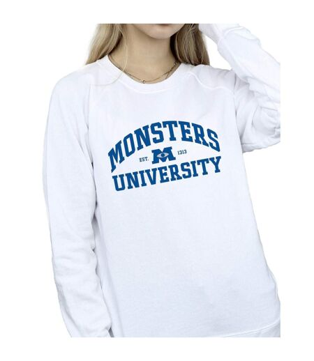Disney Sweatshirt logo Monsters University Femme/Ladies (Blanc) - UTBI29608