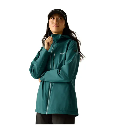 Veste Imperméable À Capuche Birchdale Femme Vert Sarcelle Regatta